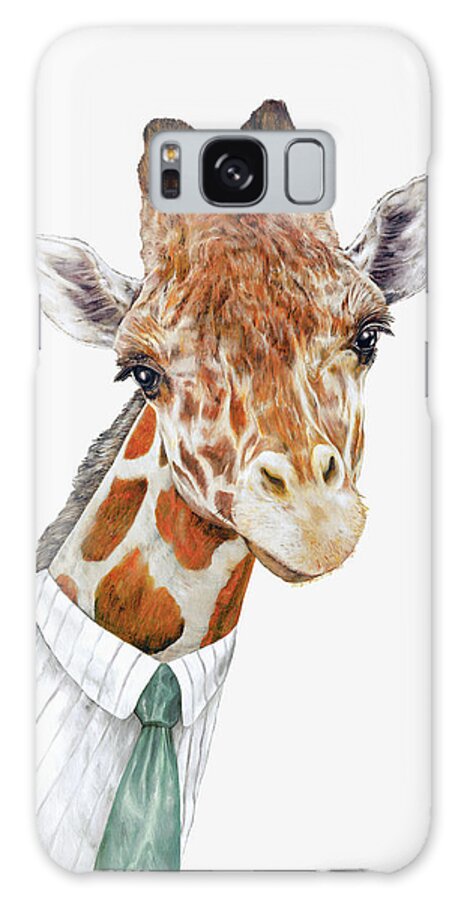 Giraffe Galaxy Case featuring the painting Mr Giraffe by Animal Crew