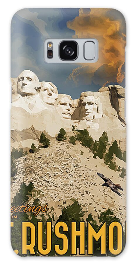 Mt.rushmore Galaxy Case featuring the mixed media Mt.rushmore by Old Red Truck