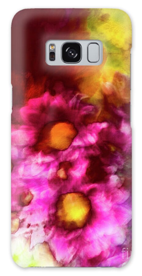 Abstract Galaxy Case featuring the photograph Muli color flower abstract by Phillip Rubino