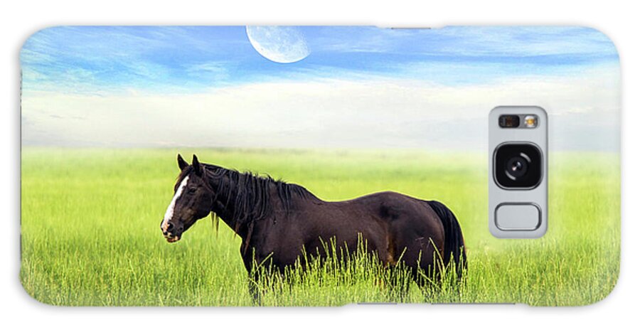 My Love For Horse 2 Galaxy Case featuring the mixed media My Love For Horse 2 by Ata Alishahi