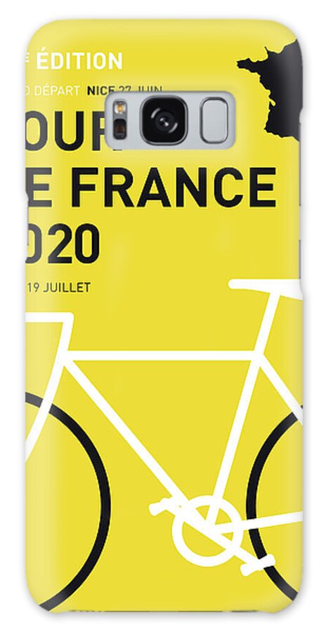 2020 Galaxy Case featuring the digital art My Tour De France Minimal Poster 2020 by Chungkong Art