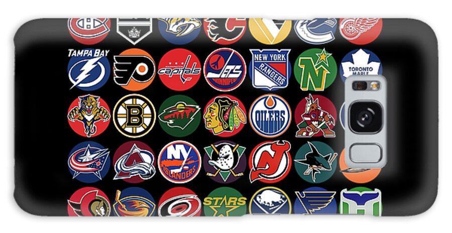 Nhl Galaxy Case featuring the mixed media National Hockey League Spotlight Logo Teams by Movie Poster Prints