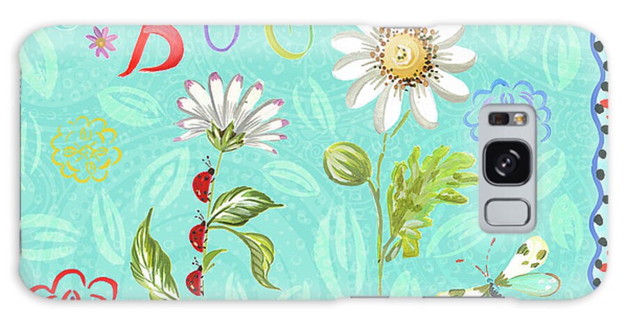 Nature Galaxy Case featuring the digital art Nature Garden With Ladybug by Ani Del Sol