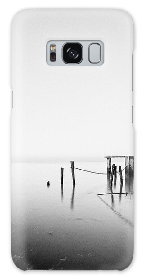 Pier Supports And Rope In Placid Waters Galaxy Case featuring the photograph Needle And Thread by Geoffrey Ansel Agrons