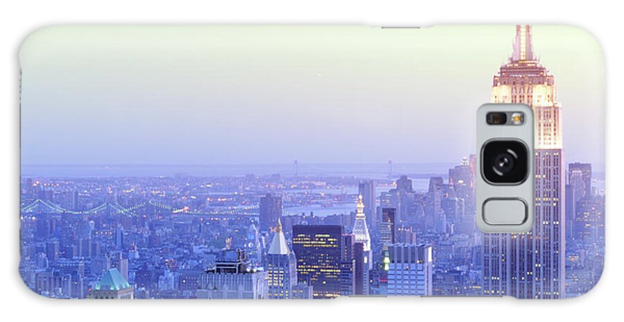 Lower Manhattan Galaxy Case featuring the photograph New York City Skyline by Lisa-blue