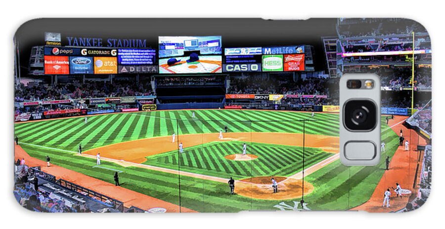 Yankee Stadium Galaxy Case featuring the painting New York Yankees Baseball Ballpark Stadium by Christopher Arndt