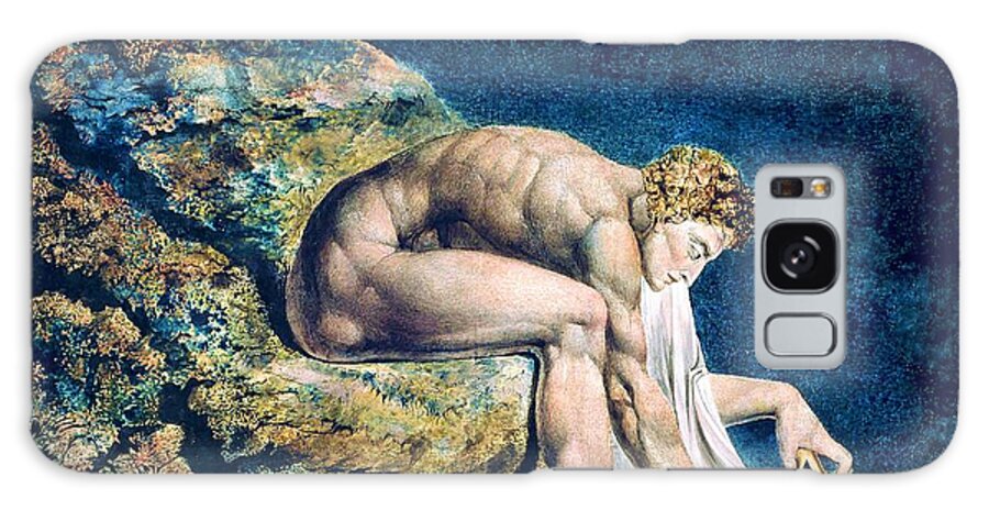 William Blake Galaxy Case featuring the painting Newton - Digital Remastered Edition by William Blake
