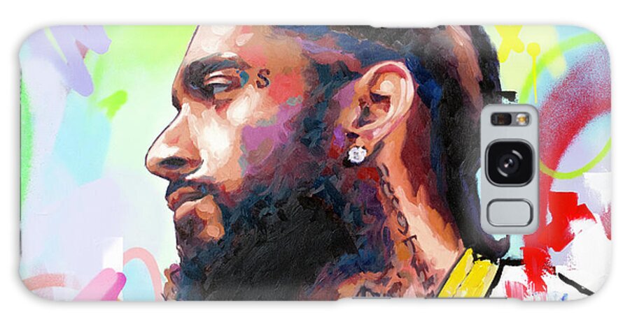 Nipsey Galaxy Case featuring the painting Nipsey Hussle by Richard Day