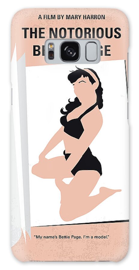 The Notorious Bettie Page Galaxy Case featuring the digital art No1007 My The Notorious Bettie Page minimal movie poster by Chungkong Art