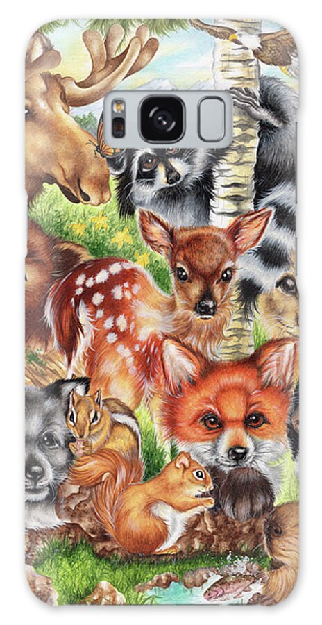 Wildlife Galaxy Case featuring the painting North America by Cb Studios