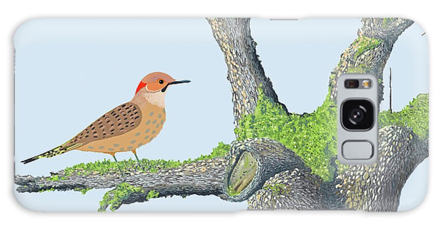  Galaxy Case featuring the digital art Northern flicker by Gary Giacomelli