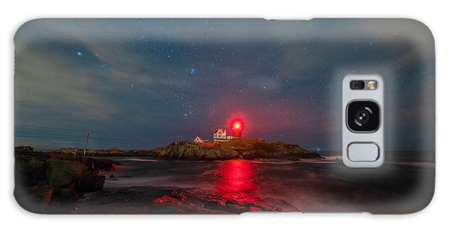 Night Galaxy Case featuring the photograph Nubble at Night by Rod Best