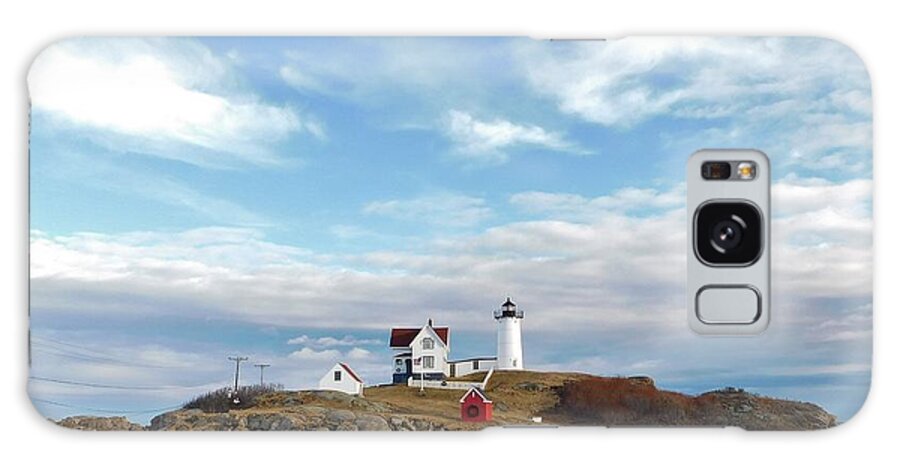 Lighthouse Galaxy Case featuring the photograph - Nubble Lighthouse, York ME by THERESA Nye