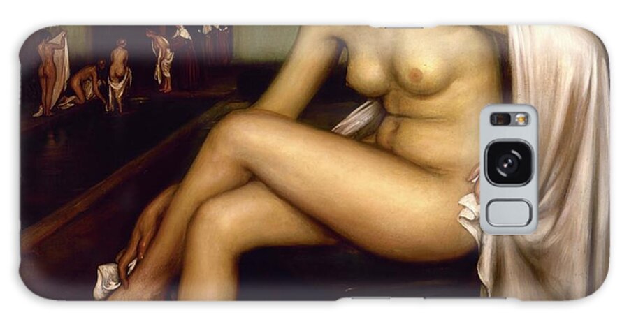 Julio Romero De Torres Galaxy Case featuring the painting 'Nude', 20th century, 100 x 100 cm. by Julio Romero de Torres -1874-1930-