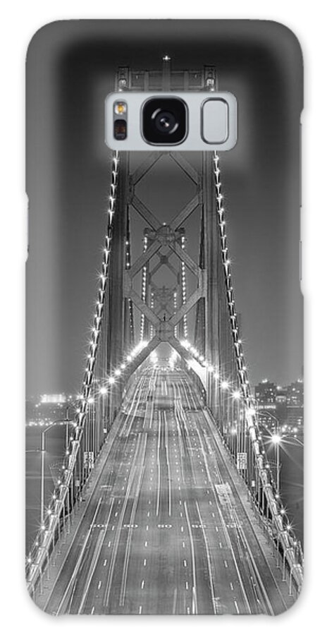 Bridge Galaxy Case featuring the photograph Oakland Bridge 3 Bw by Moises Levy