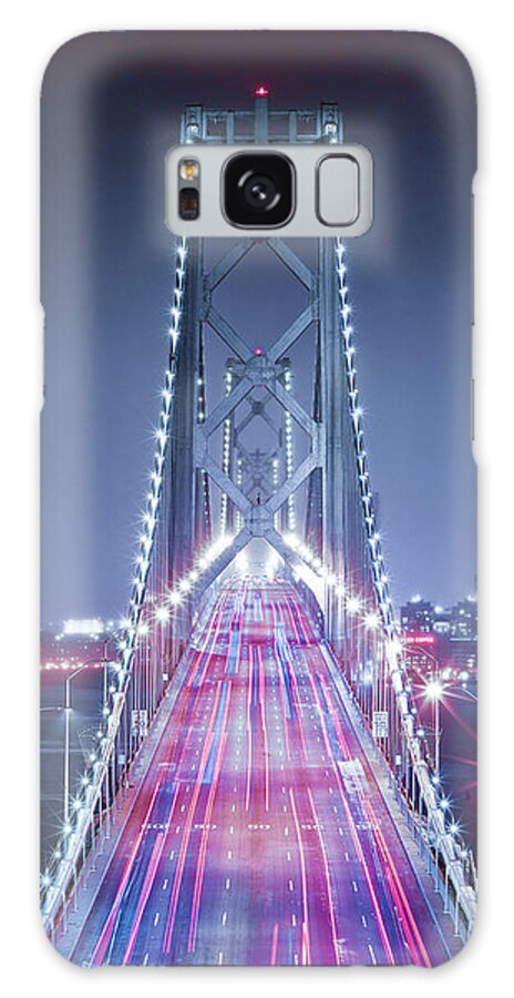 Bridge Galaxy Case featuring the photograph Oakland Bridge 3 Color by Moises Levy