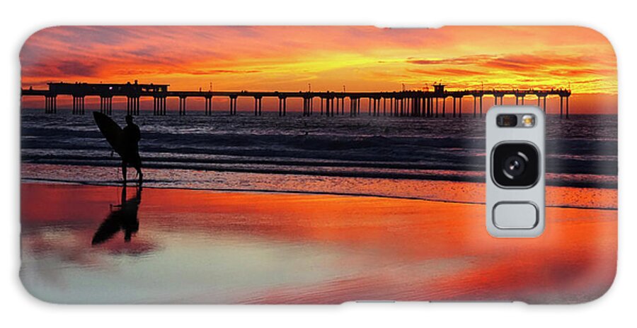 Ob Galaxy Case featuring the photograph OB Orange Sunset by Richard A Brown