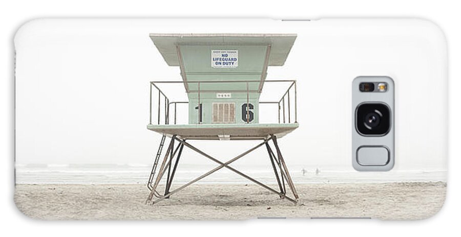 San Diego Galaxy Case featuring the photograph Oceanside Fog and Lifeguard Tower by William Dunigan