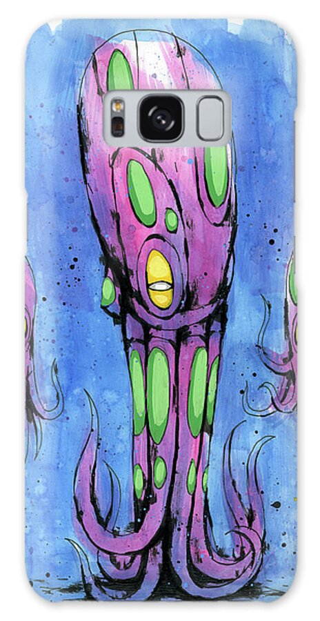 Octopi Family Galaxy Case featuring the painting Octopi Family by Ric Stultz