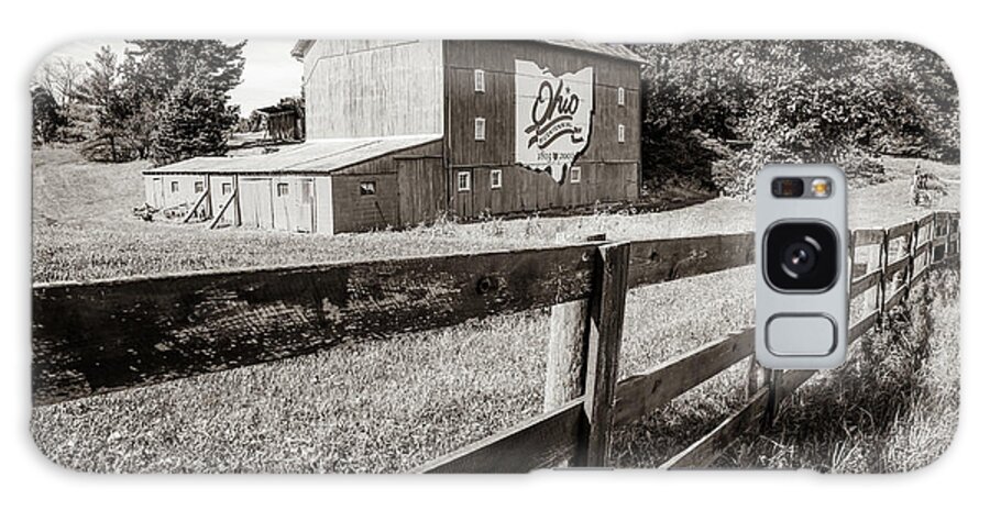 America Galaxy Case featuring the photograph Ohio Bicentennial Barn in Sepia 1803 - 2003 by Gregory Ballos