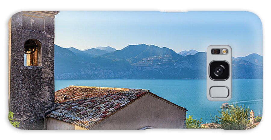 Viewpoint Galaxy Case featuring the photograph Old Church Overlooking Lake Garda, Italy by Flavio Vallenari
