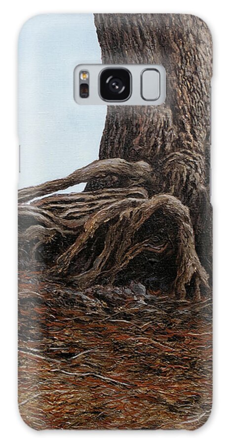 Linden Tree Galaxy Case featuring the painting Old Linden Tree Root by Hans Egil Saele