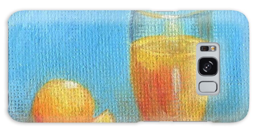 Orange Galaxy Case featuring the painting Oranges and Juice by Helian Cornwell