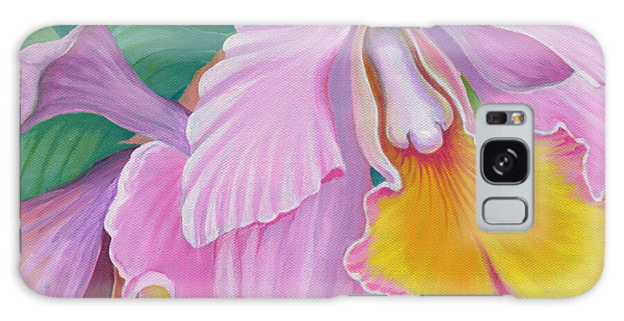 Orchid Series 4 Galaxy Case featuring the painting Orchid Series 4 by Tim Marsh
