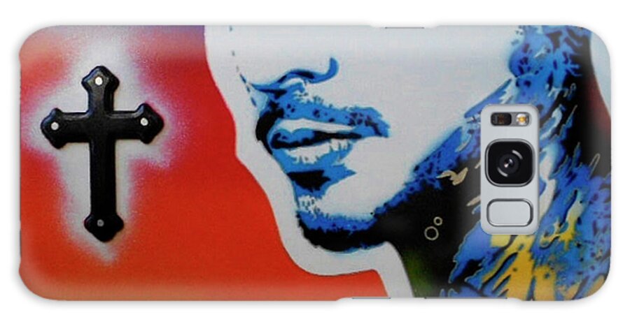 Original Gangster 2 Galaxy Case featuring the mixed media Original Gangster 2 by Abstract Graffiti