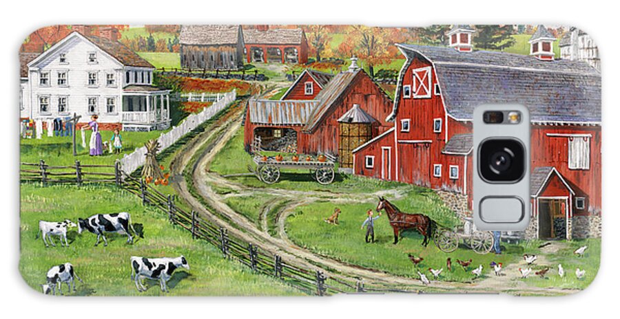 Our Dairy Farm Galaxy Case featuring the painting Our Dairy Farm by Bob Fair