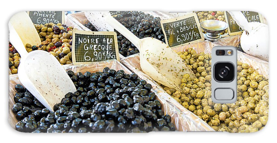 Bin Galaxy Case featuring the photograph Outdoor Market Selling Olives, Uzes by Lisa S. Engelbrecht