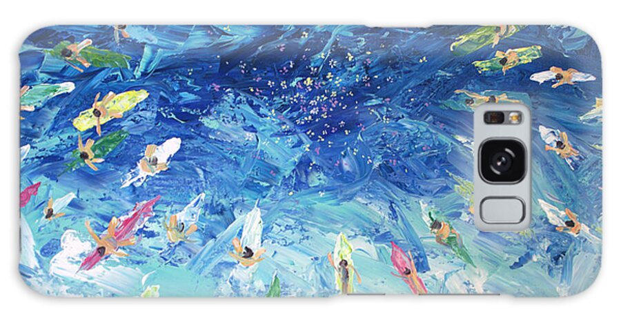 Surf Galaxy Case featuring the painting Paddle Out by William Love
