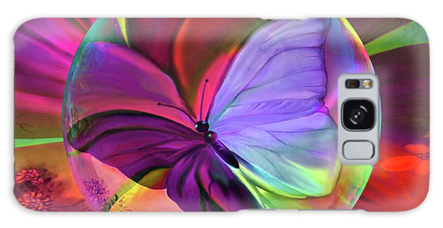 Butterfly Galaxy Case featuring the digital art Papillon de Grace by Robin Moline