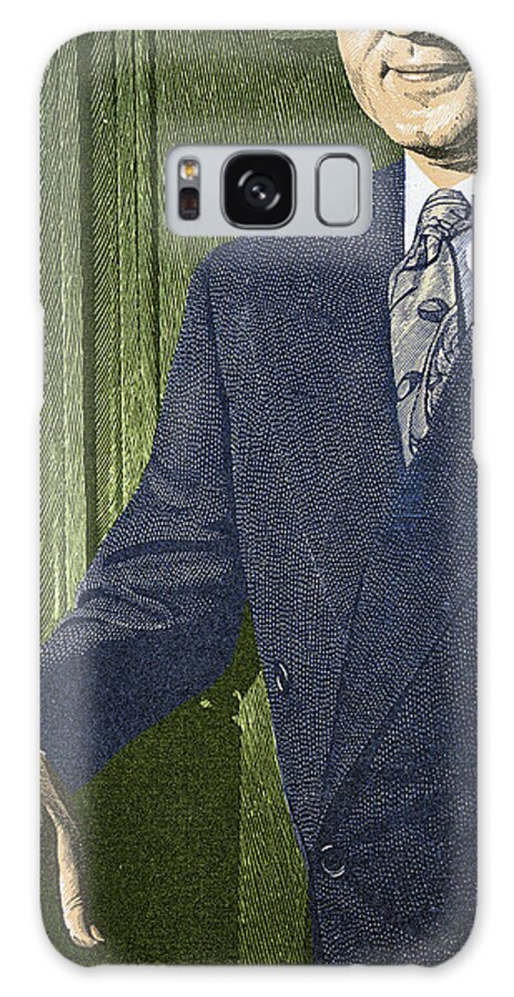 Accessories Galaxy Case featuring the drawing Partial Portrait of Businessman by CSA Images