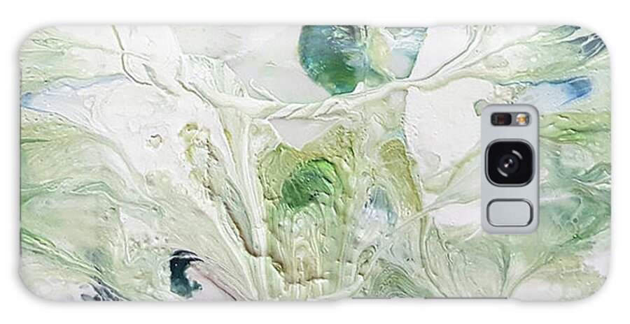 Greens Galaxy Case featuring the painting Pastel Greens by Jo Smoley