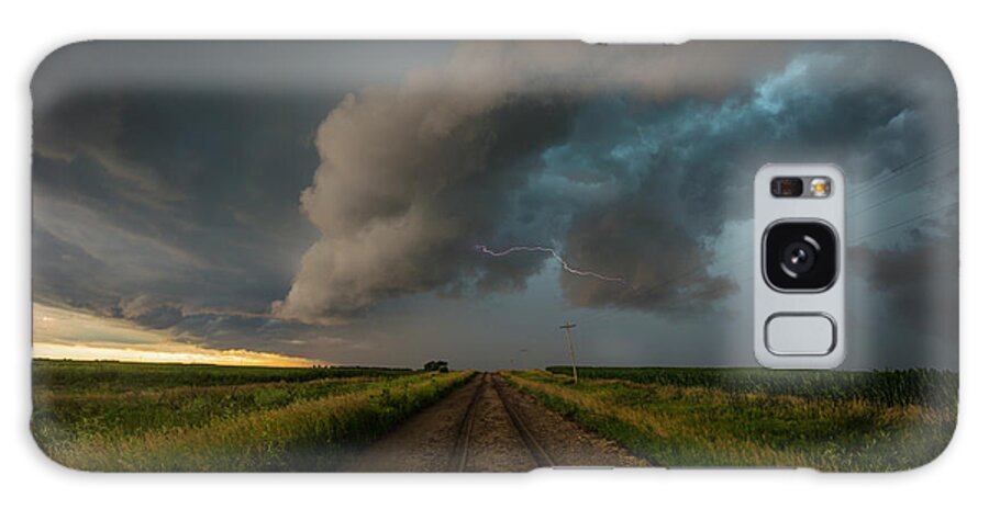 Thunderstorm Galaxy Case featuring the photograph Path less traveled by Aaron J Groen