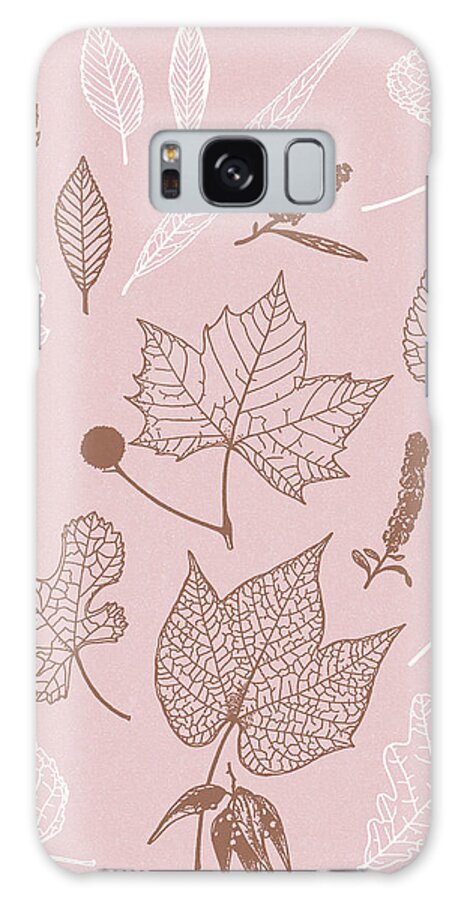 Autumn Galaxy Case featuring the drawing Pattern of Leaves by CSA Images