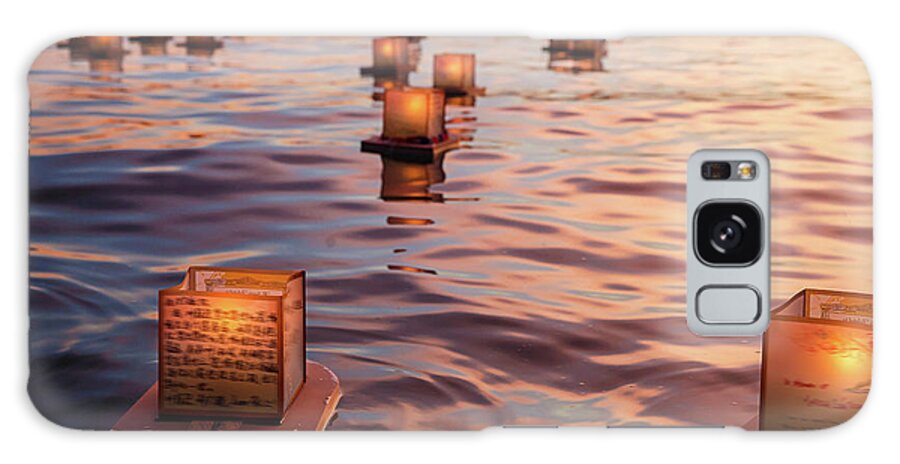 Tranquility Galaxy Case featuring the photograph Peaceful Japanese Floating Lanterns by Julie Thurston