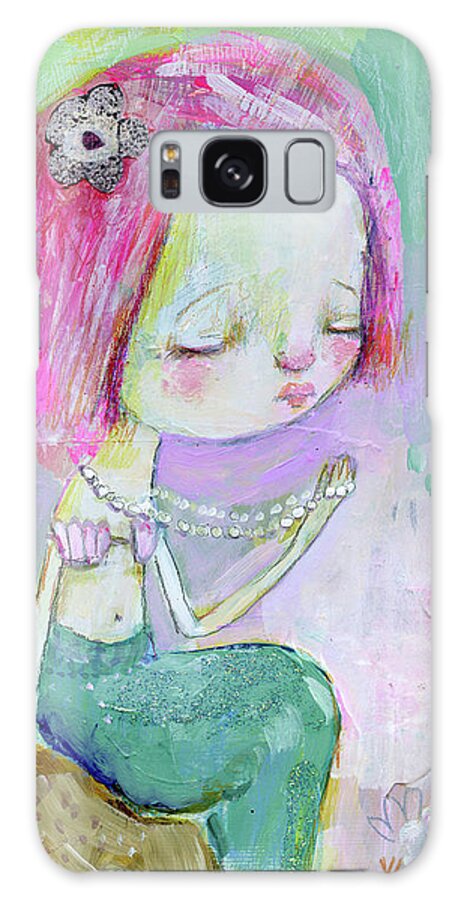 Pearl Galaxy Case featuring the painting Pearl by Mindy Lacefield