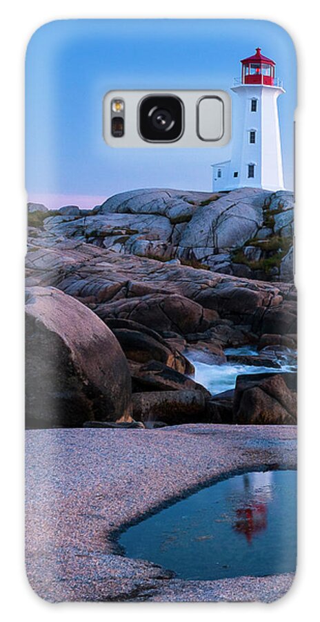 Lighthouse Galaxy Case featuring the photograph Peggy's Cove Dusk 3247 by Ginger Stein
