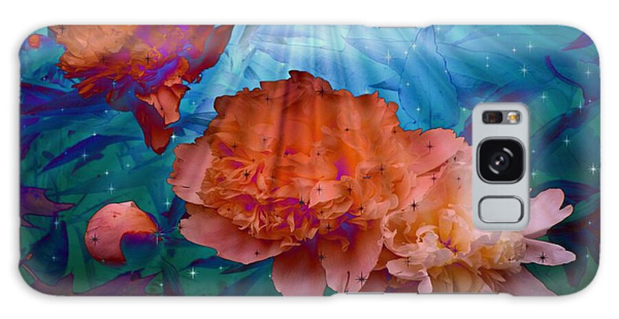 Peony Floral Galaxy Case featuring the photograph Peonies Under Water by Mike McBrayer