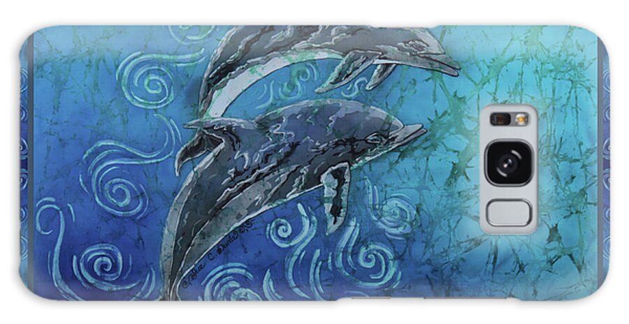 Porpoise Galaxy S8 Case featuring the painting Perfect Pair - Porpoise by Sue Duda