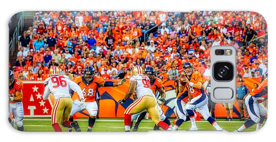 Peyton Manning Galaxy Case featuring the photograph Peyton Manning Dropping Back To Pass by Mountain Dreams