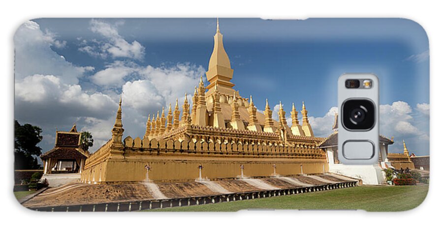 Monument Galaxy Case featuring the photograph Pha That Luang Stupa In Vientiane, Laos by Fototrav
