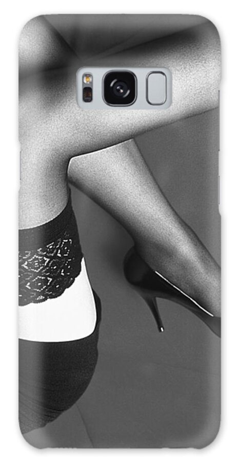 Cool Attitude Galaxy Case featuring the photograph Photography Of A Woman With Garter Belt by Daj
