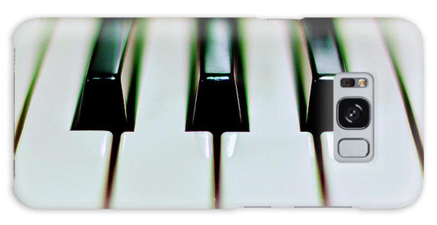 Black Color Galaxy Case featuring the photograph Piano Keys by Calvert Byam