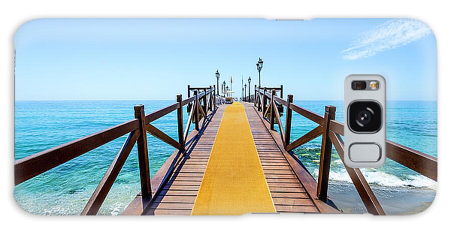 Andalusia Galaxy Case featuring the photograph Pier Of Nagueles In Marbella, Malaga, Spain by Cavan Images