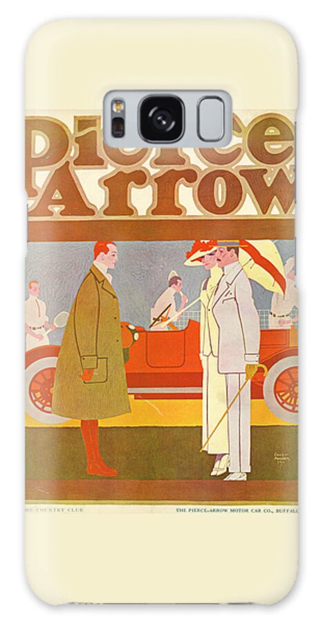 Advertisement Galaxy Case featuring the mixed media Pierce-Arrow Advertisement by Louis Fancher