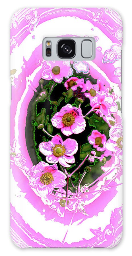 Flower Galaxy Case featuring the photograph Pink and White Grasmere Flowers by Diane Lindon Coy