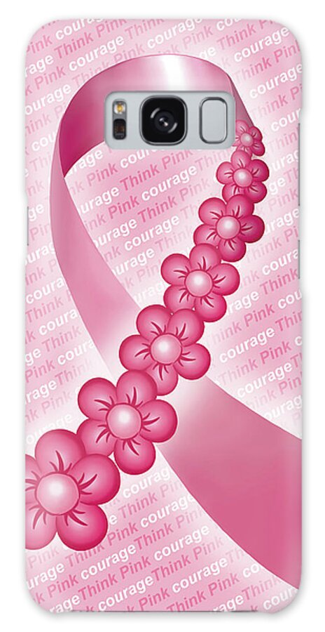Think Pink Galaxy Case featuring the digital art Pink Courage I by Olga And Alexey Drozdov